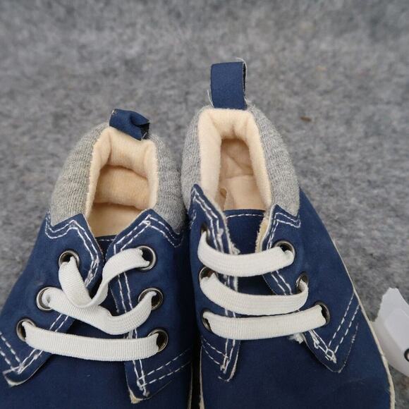 Old Navy Shoes Baby Sneakers High Top Navy Blue Size 2 3-6 Months Infant Kids - Picture 4 of 10